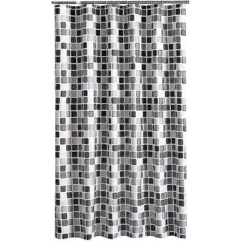 Rideau de douche 200 x 220 cm (largeur x hauteur) imperméable, anti-moisissures et antibactérien (1/5)