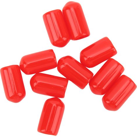 20 Embouts de purge de frein 6mm avec capuchons PVC rouges, haute durabilité pour systèmes de freinage, adaptés à la plupart des véhicules. (1/5)