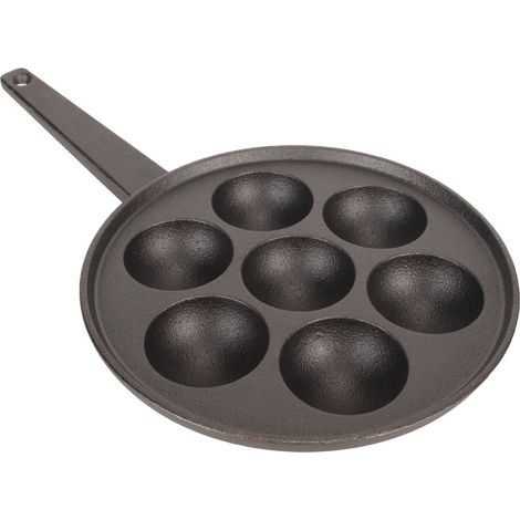 Poêle à takoyaki antiadhésive à 7 trous, plus profonde et plus large, en fonte, pour restaurants, hôtels et cuisines domestiques. (1/5)