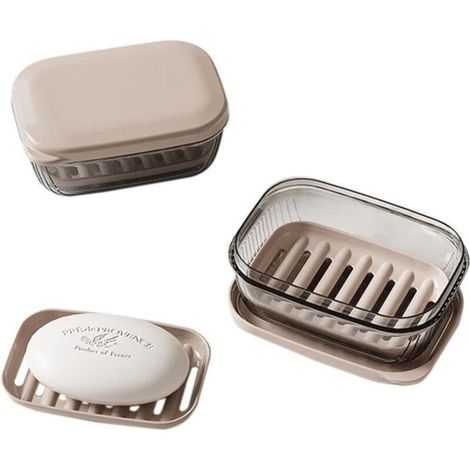 2 Boite Savon Voyage, Boîtes de Savon avec Couvercle, Porte Savon Voyage Étanche pour Salle De Bain, Salle de Sport, Voyage, (1/4)