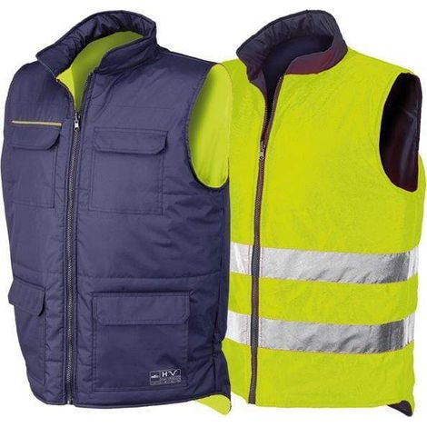 Chaleco Alta Visibilidad Issaline - Reversible, Reflectante Amarillo - AzulLL Amarillo - Azul ISO 20471 (1/2)