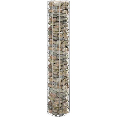 vidaXL Poteau à gabion circulaire Acier galvanisé Ø30x150 cm (1/5)