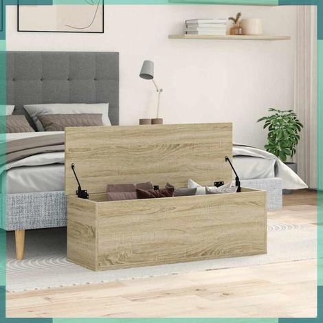 Boîte de rangement - 840690 - Chêne sonoma - 102 x 35 x 35 cm - Bois d'ingénierie (1/5)
