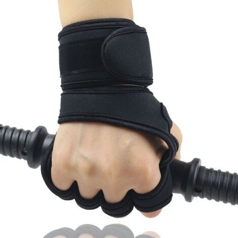 Gants d'haltérophilie de gym pour hommes et femmes, protège-poignets antidérapants, équipement de sport à demi-doigts, barre horizontale, entraînement, tractions pour éviter les cocons (1/5)
