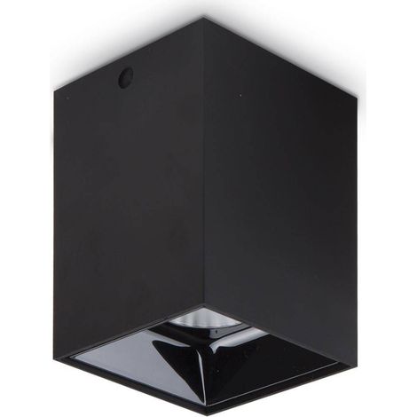 Ideal Lux Nitro - Downlight carré à 1 lumière LED noir