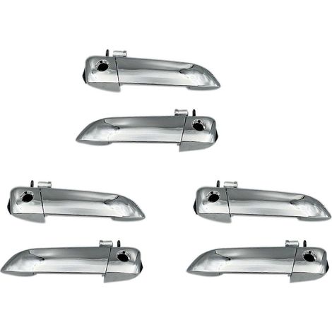 3 manijas exteriores cromadas para puertas delanteras de coche (izquierda y derecha) para Toyota Hiace Van 2005-2018 Commtuer Quantum (1/5)