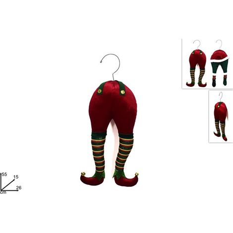 Decorazione Natale Gambe Elfo per Albero di Natale 55 cm