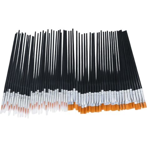 Lot de 60 Pinceaux Peinture Acrylique, Pinceaux Aquarelle et Modèles - Pinceau Fins avec Fibres en Nylon - Parfait pour Peinture Acrylique, Aquarelle, Huile et Modèles (1/5)