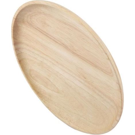 1 plateau à thé en bois, rond élégant avec bords surélevés, service polyvalent pour thé café sushis fruits, usage restaurant café domicile (1/4)