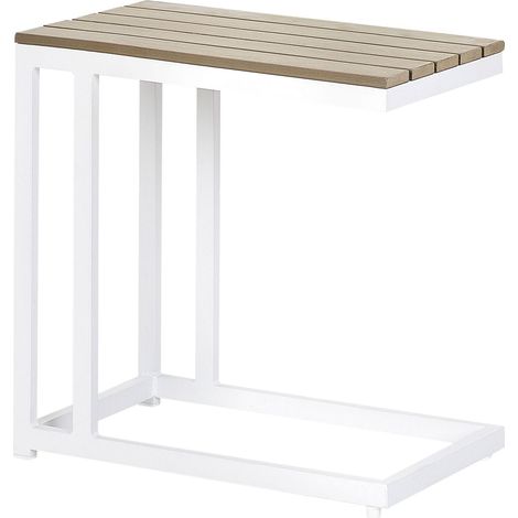 Garden Side Table MESSINA 60 cm 35 cm White (1/5)