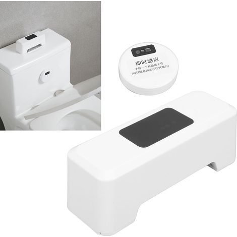 Grifo de inodoro automático sin contacto, inducción rápida (0,25 s), recargable por USB, infrarrojo, ABS, recargable, sin contacto, 1 juego para uso doméstico (1/5)