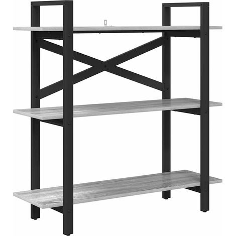 Maison Exclusive - Bücherregal Graues Sonoma 100 x 33,5 x 102 cm