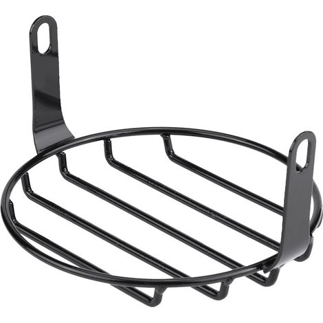 Garde Bouclier de Phare Rond 6.5 Pouces pour Moto Cruiser Chopper Cafe Racer, Masque de Protection en Métal, Couvercle de Projecteur Motocyclette, Accessoire Custom, Noir (1/5)