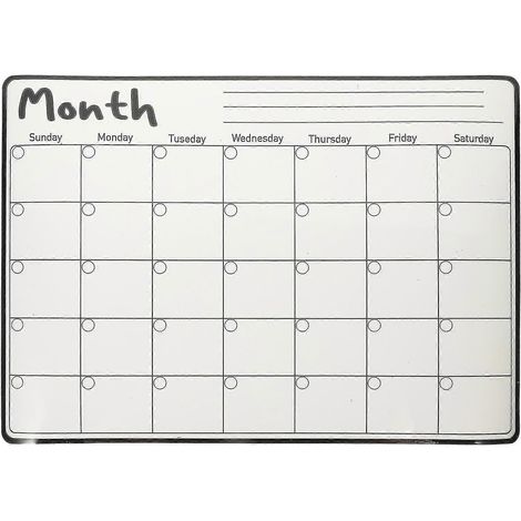 Tableau blanc magnétique calendrier magnétique agenda magnétique calendrier pour réfrigérateur effaçable à sec magnétique (1/2)