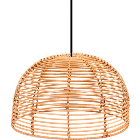 BOSSA 20 cm Lampada a sospensione con cavo. Realizzata in fibre naturali. Lampadina non inclusa (1/4)