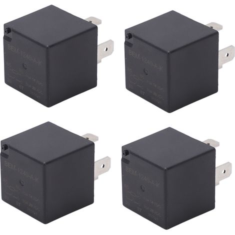 Relais 4 Broches 12V DC 30/40A Étanche pour Voiture et Bateau - Lot de 4 Pièces (1/5)