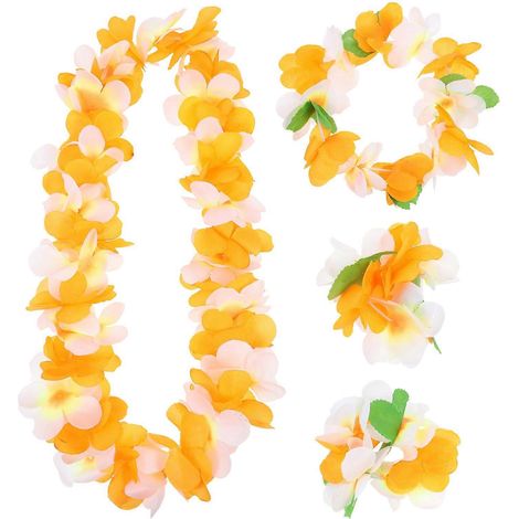 Haarbänder, Damen-Make-up, Hawaiianische Blumen-Leis, Luau-Dekorationen, Lei-Blumenarmbänder, Hawaiianische Party-Halskette (1/3)