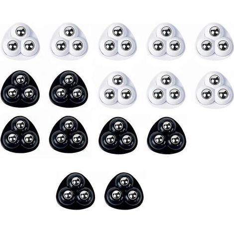 16 mini roulettes pivotantes en métal auto-adhésives, pivotantes à 360 degrés, avec poulie auto-adhésive (1/5)