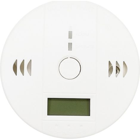 Détecteur de gaz nocif, blanc rond, alarme de sécurité domestique, capteur de fuite toxique, appareil mural, moniteur de qualité d'air, protection habitation, 1 pièce (1/2)