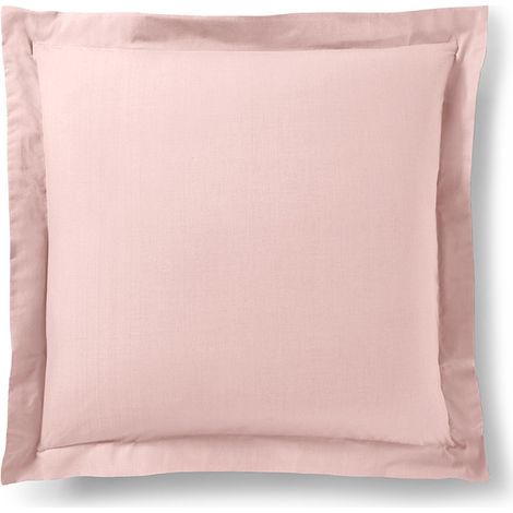 Taie d'oreiller "Prémium" toutes dimensions - Prémium Rose Dragée - 63 x 63 cm volant plat piqué - Prémium Rose Dragée -