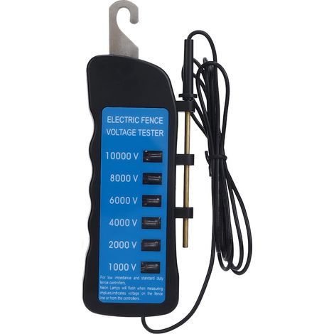 Voltmètre de Clôture Électrique 1-10kV Sans Batterie Étanche Voltmètre Étanche Équipé de 6 Voyants LED pour une Lecture Rapide et Claire, Conçu en ABS pour Fil, Corde et Ruban (1/5)