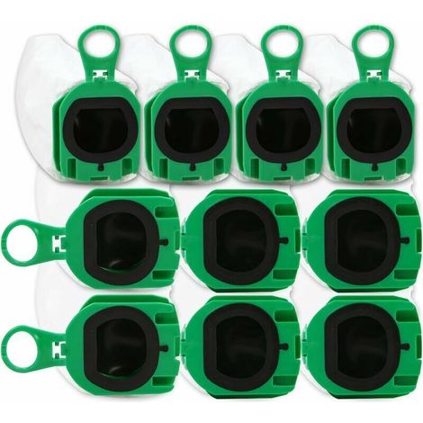 Lot de 10 Sacs D'aspirateur pour Vorwerk Kobold VB100 VB 100 FP100 FP 100 Sacs Filtrants de Qualité Supérieure pour Aspirateur Sans Filtre Kobold VB100 Derrui (1/4)