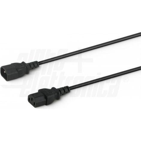Cavo da iec320 c14 a iec320 c13 alpha elettronica 3x0.75mm2 da 1.5m nero - 23-028b