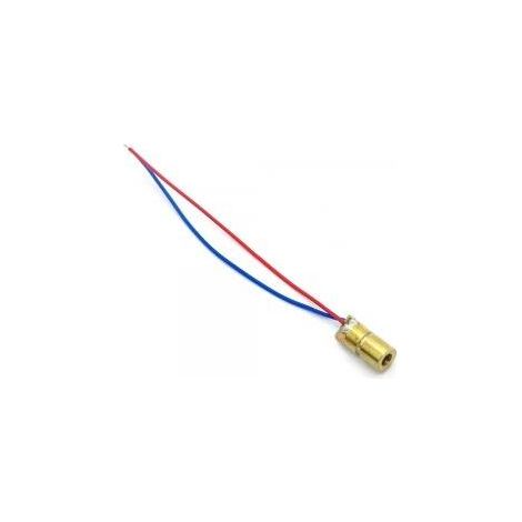 Cabezal láser rojo 5mW a 5v sin lente ni carcasa (1/2)