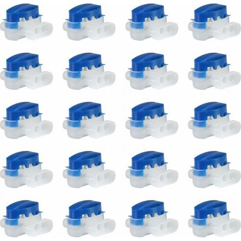Lot de 20 connecteurs de câble étanches pour robot tondeuse – Réparation facile jusqu'à 3 fils – Pour câbles 0,5mm² à 1,5mm² (1/5)