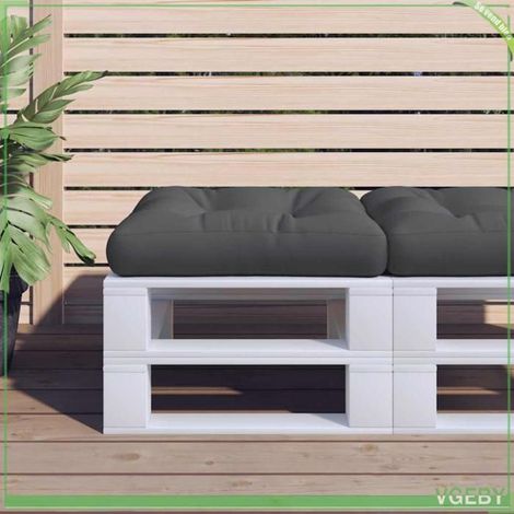 Coussin de palette - FAFEISY - 360432 - Noir - 50x50x12 cm - Polyester résistant UV et eau (1/5)