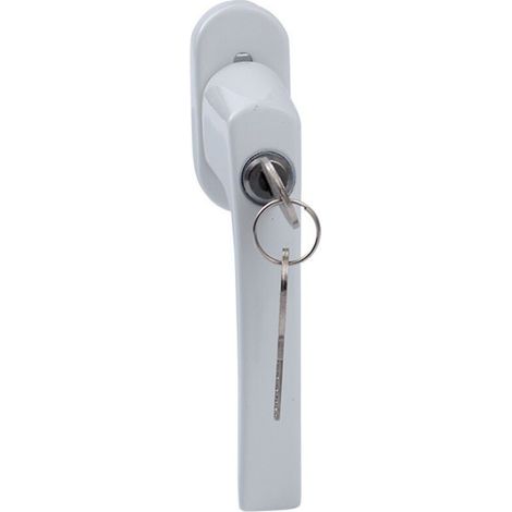 Poignée de fenêtre poignée de fenêtre sécurité enfant verrouillable poignée de porte de balcon en aluminium blanc avec serrure, 4x (1/4)