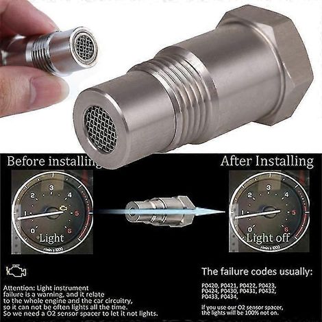 Adaptateur pour éliminer le voyant moteur CIR Fix de voiture, capteur d'oxygène O2 M18x1.5 (1/5)
