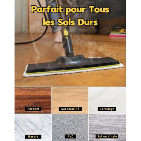 Lingettes humides pour Karcher - 8 pièces, microfibre - Convient pour nettoyeurs vapeur Étiquette (1/4)