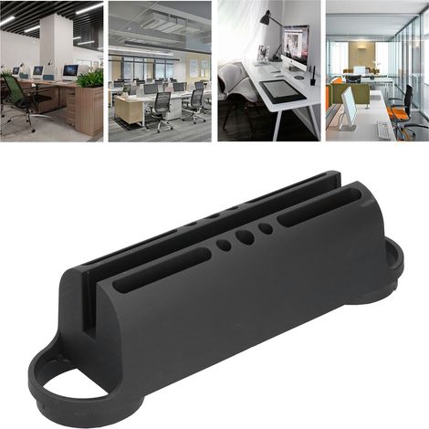 Kunststoff-Monitorhalterung für Schreibtische, Computermonitorständer, Kabelmanagementbox, Monitortrennwandhalterung, Kartensteckplatz, Montageclip. (1/5)