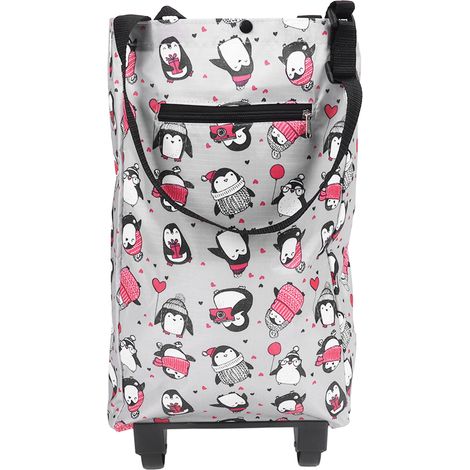 Chariot de Courses Pliable pour Personnes Âgées, Caddie de Supermarché Extérieur avec Sac