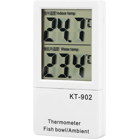 Thermomètre numérique LCD pour intérieur et aquarium avec affichage de la température double (1/5)