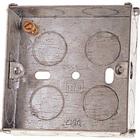 Dencon 1-Gang 25mm Metal Back Box for Electrical Install