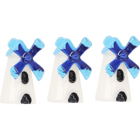 50 moulins à vent miniatures en résine pour maison de poupée, à monter soi-même. Décoration mignonne pour bureau ou maison. (1/5)