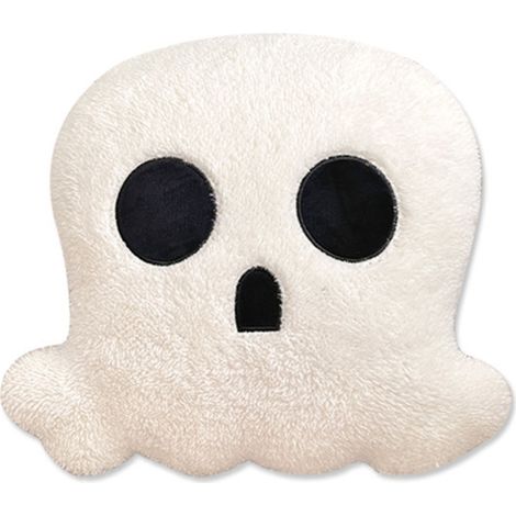 Coussins squelettes en velours noir et blanc cristal de 35 cm (14 pouces) avec rembourrage en coton PP, pour une décoration gothique d'Halloween sur canapé, lit ou maison. (1/5)