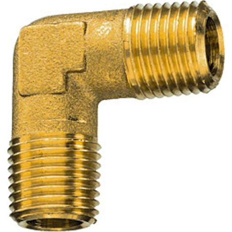 Riegler Winkelstück, außen/außen, R 1, SW 30, Messing blank (1/3)
