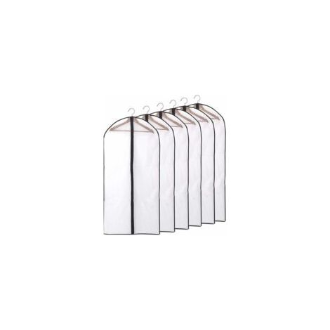 Housses de Vêtements, Anti Poussière Etanche Mite Humidité,Housses de Protection Zip Transparente pour Chemise Costumes/Manteaux, 6pcs 60 140cm(XXL)-Crezuo