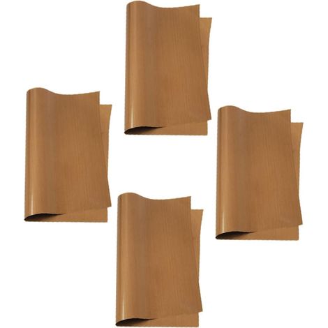 Tapis de Cuisson en Toile Cirée Antiadhésive pour Pâtisserie, 4 Feuilles, Matériau Synthétique, Résistant à Haute Température, pour Projets Artisanaux'Café'40.00X30.00X0.10CM