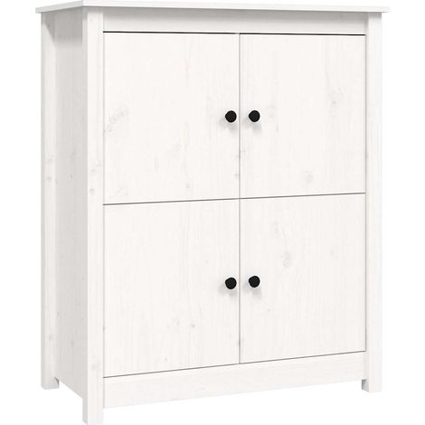 Sideboard/Anrichte/Buffet Weiß 83x41,5x100 cm Massivholz Kiefer LXWW516462 (1/5)