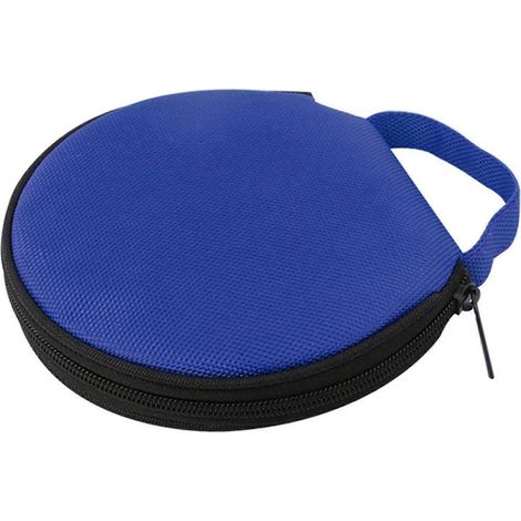Étui rigide en plastique pour 20 CD/DVD, pochettes de rangement et de protection pour DVD, idéal pour les voyages.-Blue (1/4)
