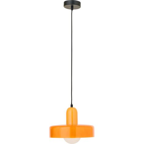 Suspension Design en Verre "Retro" 25cm Orange (1/3)