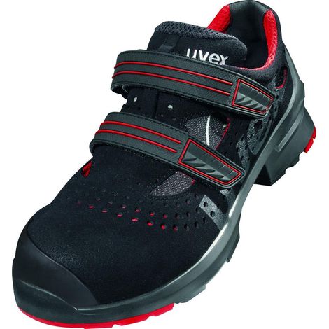 uvex Sandale schwarz/rot uvex 1 x-tended support, S1P, EU-Schuhgröße: 42 (1/3)