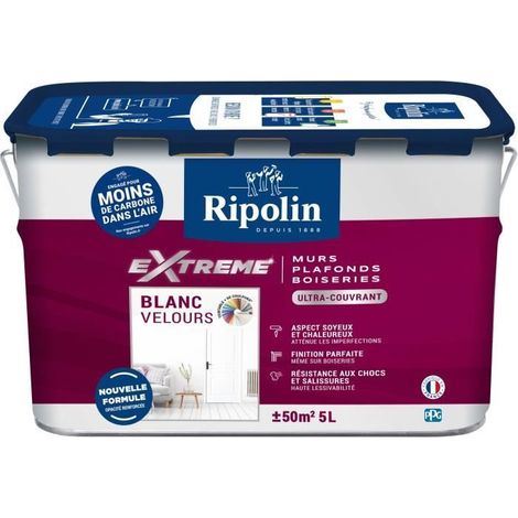 Extremfarbe für Wände und Decken - Samtweiß - RIPOLIN - 5 L