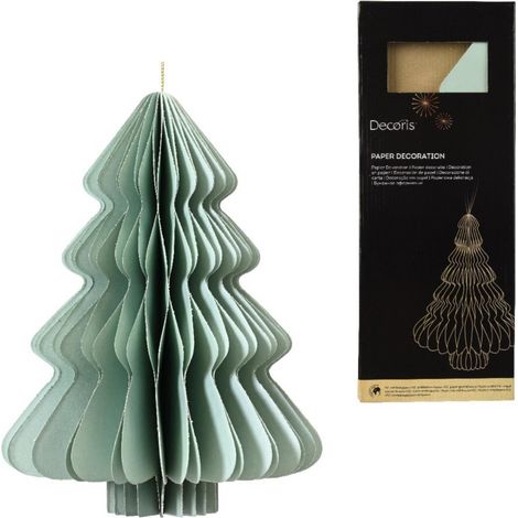 Arbre en papier Decoris 30x40 cm vert menthe