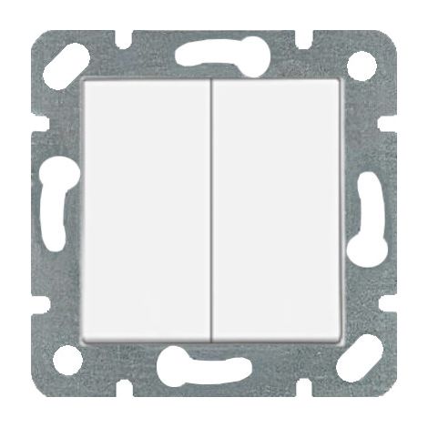 Conector tipo candelabro de 2 grupos Karre, blanco / 90963602