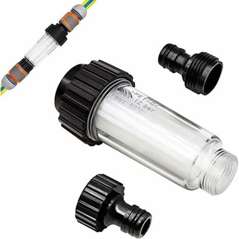 1Pcs Filtre pour Nettoyeur Filtre Tuyau Arrosage,pour Nettoyeurs Haute Pression Pompe de Jardin Connexion 3/4 Pouce Compatible avec 4.730-059.0 (1/4)